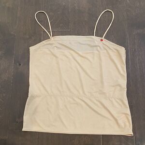 Vintage Primizia Camisole 32 Tan Cami Strawberry Lace 1970s Coquette Cottagecore